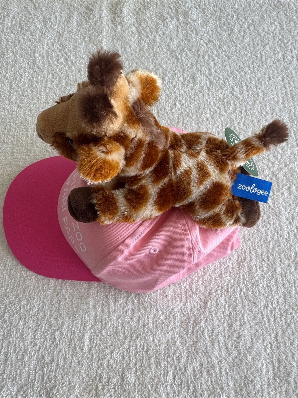 Zoologee San Diego Zoo & Safari Park Pink Plush Giraffe Kids Cap Hat
